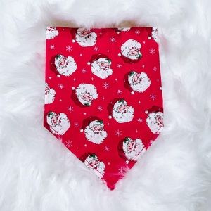 Christmas pet bandana - Reversible bandana with buttons